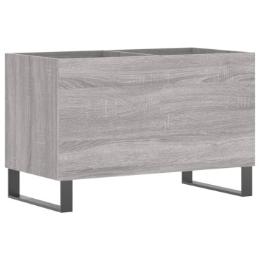 vidaXL Δισκοθήκη Γκρι Sonoma 74,5x38x48cm από Επεξεργασμένο Ξύλο