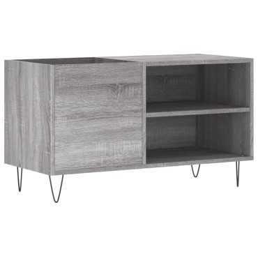 vidaXL Δισκοθήκη Γκρι Sonoma 85x38x48cm από Επεξεργασμένο Ξύλο