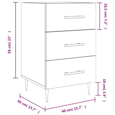 vidaXL Κομοδίνο Sonoma Δρυς 40x40x66cm από Επεξεργασμένο Ξύλο 1 τεμ.