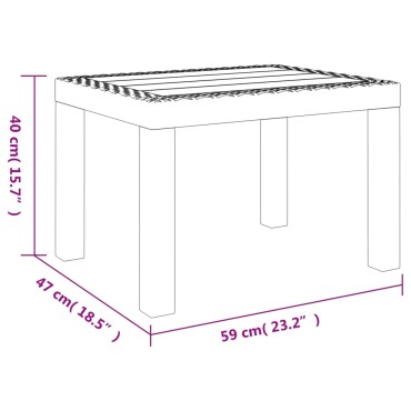 vidaXL Τραπέζι Κήπου Λευκό 59x47x40cm Πολυπροπυλένιο 1 τεμ.