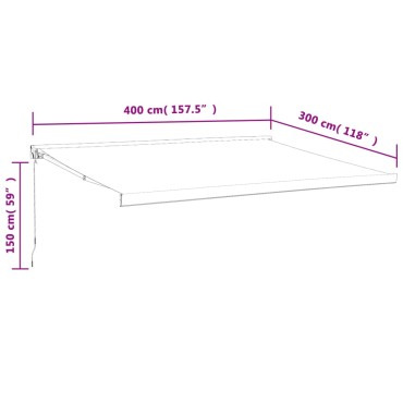 vidaXL Τέντα Πτυσσόμενη Πορτοκαλί/Καφέ 4 x 3 μ. Ύφασμα και Αλουμίνιο