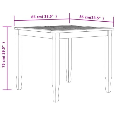 vidaXL Σετ Τραπεζαρίας Κήπου 3 τεμ. από Μασίφ Ξύλο Teak 50x48cm