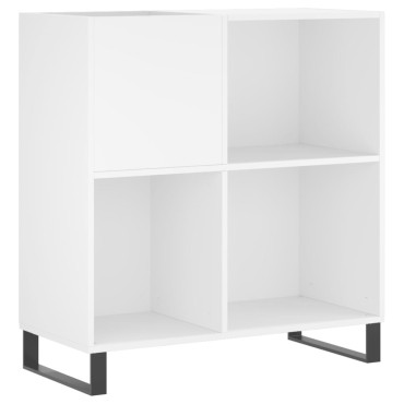 vidaXL Έπιπλο Δίσκων Λευκό 84,5x38x89cm από Επεξεργασμένο Ξύλο 1 τεμ.