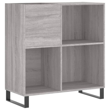 vidaXL Δισκοθήκη Γκρι Sonoma 84,5x38x89cm από Επεξεργασμένο Ξύλο