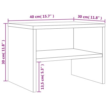 vidaXL Κομοδίνο Καπνιστή Δρυς 40x30x30cm από Επεξεργασμένο Ξύλο 1 τεμ.