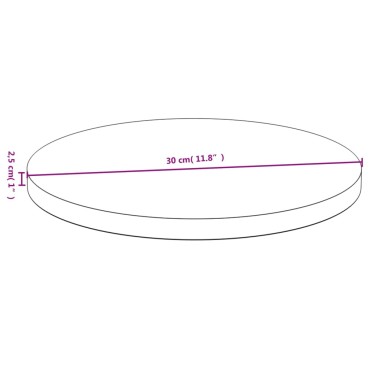 vidaXL Επιφάνεια Τραπεζιού 30x2,5 από Μπαμπού 30x2,5cm 1 τεμ.