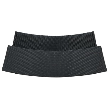 vidaXL Τραπέζι Μπαρ Κήπου Μαύρο 120x55x110cm από Συνθετικό Ρατάν 1 τεμ.