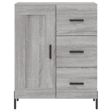 vidaXL Ντουλάπι Γκρι Sonoma 69,5x34x180cm Επεξεργασμένο Ξύλο 1 τεμ.