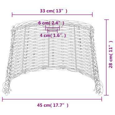 vidaXL Καπέλο Φωτιστικού Λευκό Ø45x28 εκ. από Wicker