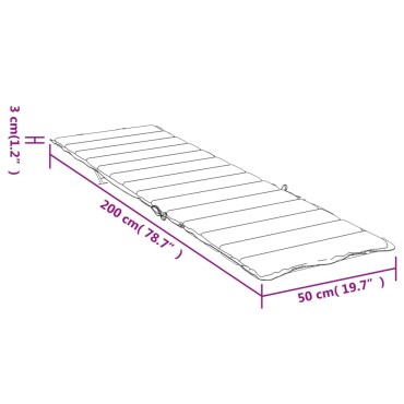 vidaXL Μαξιλάρι Ξαπλώστρας Μπλε Ρουά 200 x 50 x 3εκ. από Ύφασμα Oxford