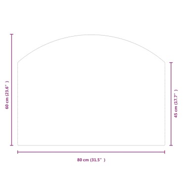 vidaXL Πλάκα Τζακιού 80 x 60 εκ. Γυάλινη