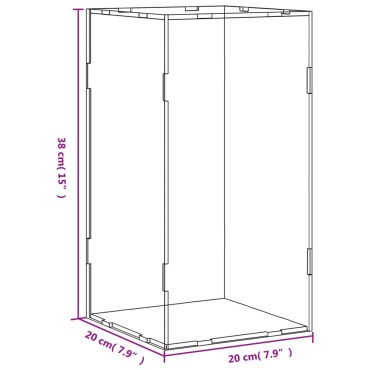 vidaXL Κουτί Βιτρίνα Διάφανο 20 x 20 x 38 εκ. Ακρυλικό