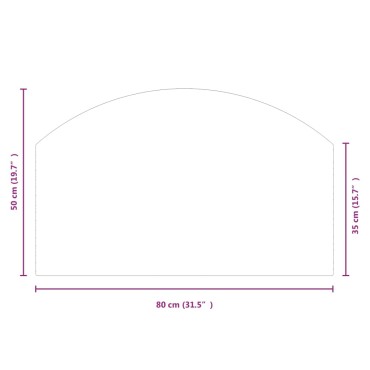 vidaXL Πλάκα Τζακιού 80 x 50 εκ. Γυάλινη