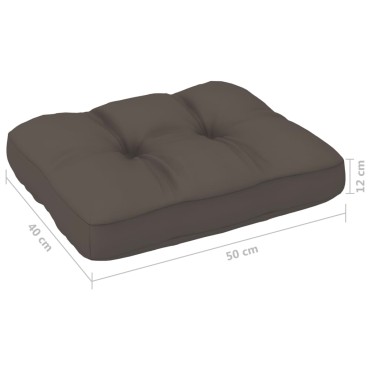 vidaXL Μαξιλάρι Παλέτας Taupe 50 x 40 x 12 εκ. Υφασμάτινο