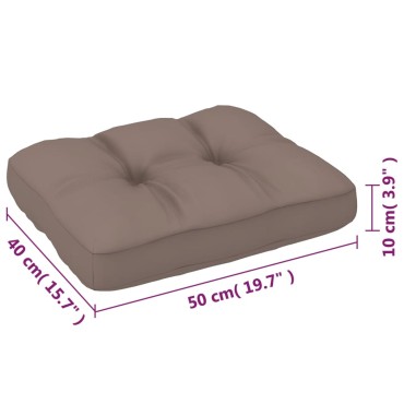 vidaXL Μαξιλάρι Παλέτας Taupe 50 x 40 x 12 εκ. Υφασμάτινο