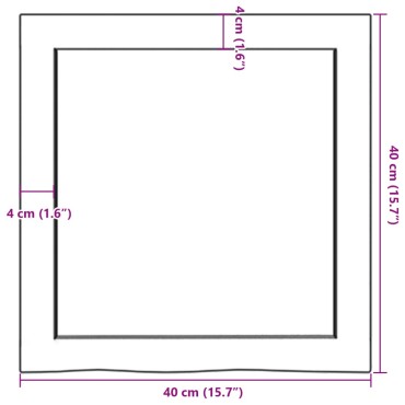 vidaXL Πάγκος Μπάνιου Αν. Καφέ 40x40x(2-4) εκ. Επεξεργ. Μασίφ Ξύλο