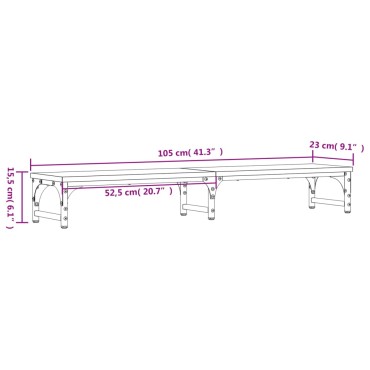 vidaXL Βάση Οθόνης Μαύρη 105 x 23 x 15,5 εκ. από Επεξεργασμένο Ξύλο