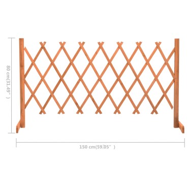 vidaXL Καφασωτό Φράχτης Κήπου Πορτοκαλί 150x80 εκ. Μασίφ Ξύλο Ελάτης