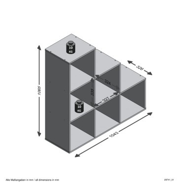 FMD Διαχωριστικό Δωματίων με 6 Τμήματα Δρυς της Άμμου 104,3x32,6x106,5cm
