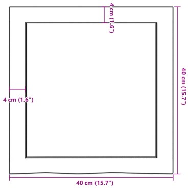 vidaXL Πάγκος Μπάνιου Αν. Καφέ 40x40x(2-6) εκ. Επεξεργ. Μασίφ Ξύλο