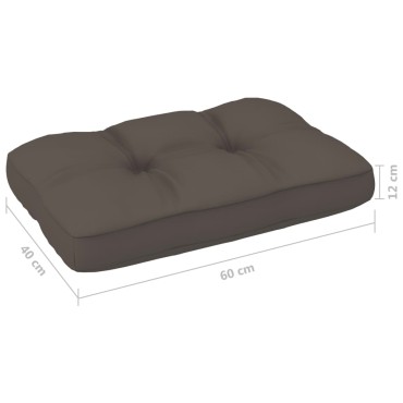 vidaXL Μαξιλάρι Παλέτας Taupe 60 x 40 x 12 εκ. Υφασμάτινο