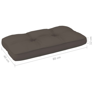 vidaXL Μαξιλάρι Παλέτας Taupe 80 x 40 x 12 εκ. Υφασμάτινο