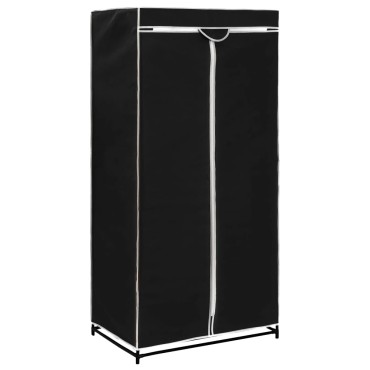 282437 vidaXL Wardrobe Black 75x50x160cm 1 τεμ.