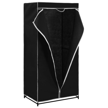 282437 vidaXL Wardrobe Black 75x50x160cm 1 τεμ.