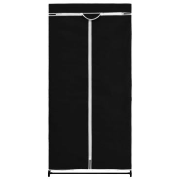 282437 vidaXL Wardrobe Black 75x50x160cm 1 τεμ.