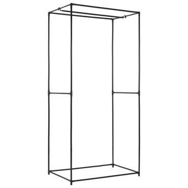 282437 vidaXL Wardrobe Black 75x50x160cm 1 τεμ.