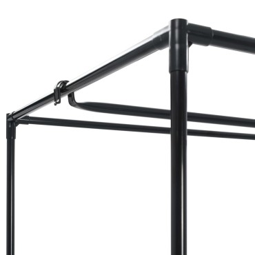 282437 vidaXL Wardrobe Black 75x50x160cm 1 τεμ.