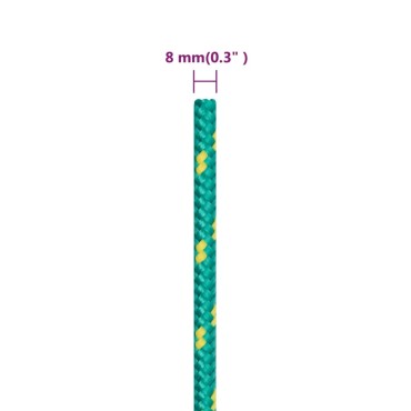 vidaXL Σχοινί Ναυτιλίας Πράσινο 8 χιλ. 100 μ. από Πολυπροπυλένιο