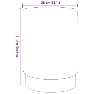 vidaXL Σκαμπό Ανοιχτό Γκρι / Χρυσό Βελούδινο 28x36cm 1 τεμ.