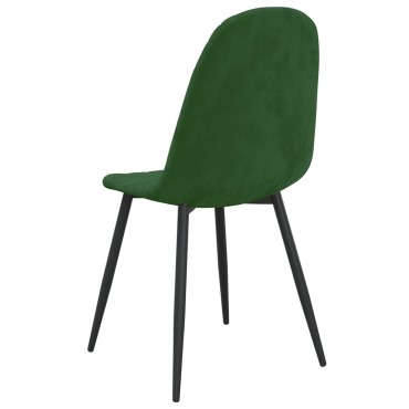 vidaXL Καρέκλες Τραπεζαρίας 2 τεμ. Σκούρο Πράσινο Βελούδινες 45x53,5x83cm