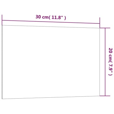 vidaXL Πίνακας Επιτοίχιος Μαγνητικός Λευκός 30 x 20 εκ. Ψημένο Γυαλί