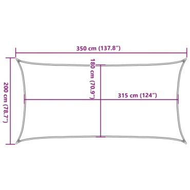 vidaXL Πανί Σκίασης Μπεζ 2 x 3,5 μ. από HDPE 160 γρ./μ²