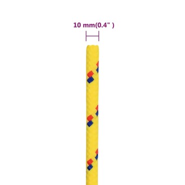 vidaXL Σχοινί Ναυτιλίας Κίτρινο 10 χιλ. 250 μ. από Πολυπροπυλένιο