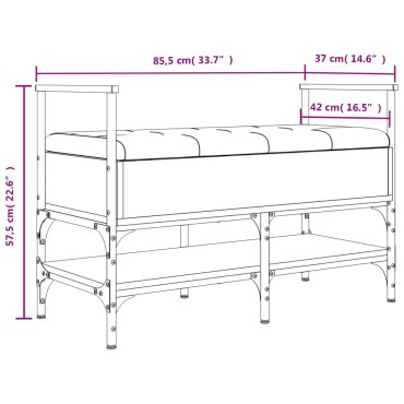 vidaXL Παπουτσοθήκη Μαύρη 85,5x42x57,5cm από Επεξεργασμένο Ξύλο 1 τεμ.