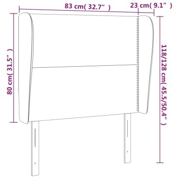 vidaXL Κεφαλάρι με Πτερύγια Μπλε 83x23x118/128cm Υφασμάτινο 1 τεμ.