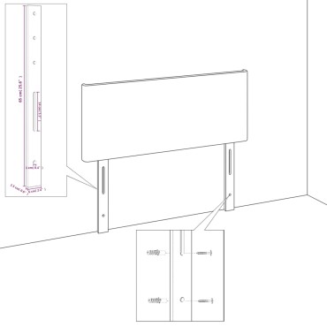 vidaXL Κεφαλάρι με Πτερύγια Μπλε 83x16x118/128cm Υφασμάτινο 1 τεμ.