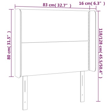 vidaXL Κεφαλάρι με Πτερύγια Μπλε 83x16x118/128cm Υφασμάτινο 1 τεμ.