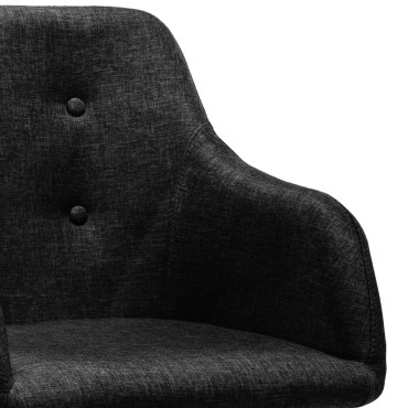 vidaXL Καρέκλες Τραπεζαρίας 2 τεμ. Μαύρες Υφασμάτινες 44x40 (ΠxΒ)</li><li>Ύψος καθίσματος από το έδαφος: 48cm