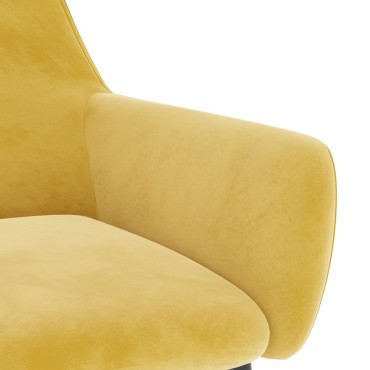 vidaXL Καρέκλες Τραπεζαρίας 2 τεμ. Κίτρινο Μουσταρδί Βελούδινες 40x40cm