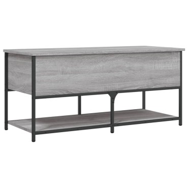 vidaXL Παγκάκι Αποθήκευσης Γκρι Sonoma 100x42,5x47cm Επεξ. Ξύλο 1 τεμ.