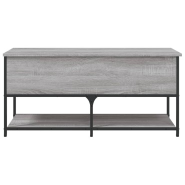 vidaXL Παγκάκι Αποθήκευσης Γκρι Sonoma 100x42,5x47cm Επεξ. Ξύλο 1 τεμ.