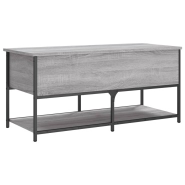 vidaXL Παγκάκι Αποθήκευσης Γκρι Sonoma 100x42,5x47cm Επεξ. Ξύλο 1 τεμ.