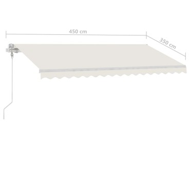 vidaXL Τέντα Αυτόματη Ανεξάρτητη Κρεμ 450x350 εκ.