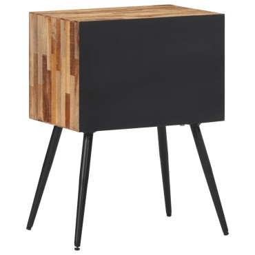 vidaXL Κομοδίνο 47x31,5x60cm από Μασίφ Ξύλο Teak 1 τεμ.