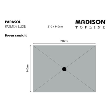 Madison Ομπρέλα Κήπου Patmos Luxe Ορθ. Πράσινο Φασκόμηλου 210x140 εκ.