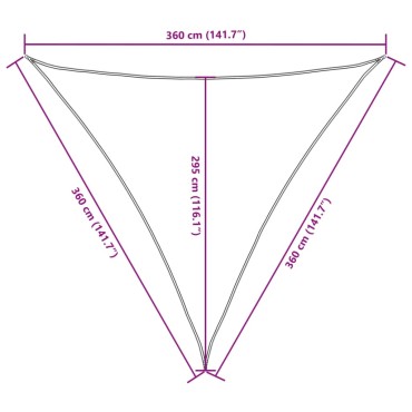 vidaXL Πανί Σκίασης Τρίγωνο Μπεζ 3,6 x 3,6 x 3,6 μ. από Ύφασμα Oxford